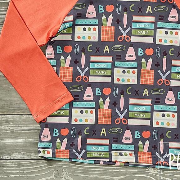PETE + LUCY Ready to Learn Gray School Theme Boys 4T Long Sleeve Shirt NEW - Picture 2 of 6